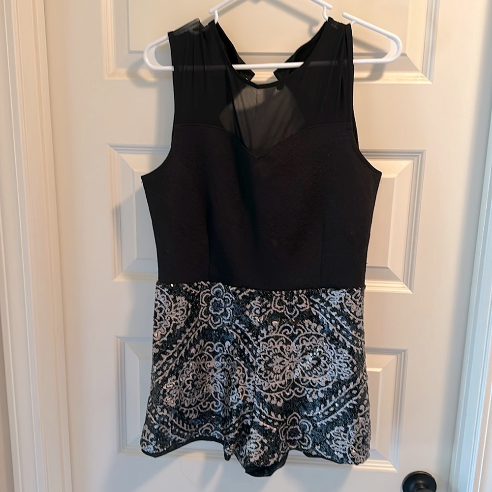 Sequin sleeveless Romper